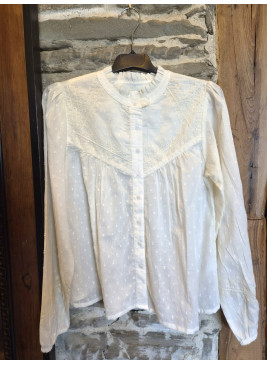 Camisa cuello mao plumeti...