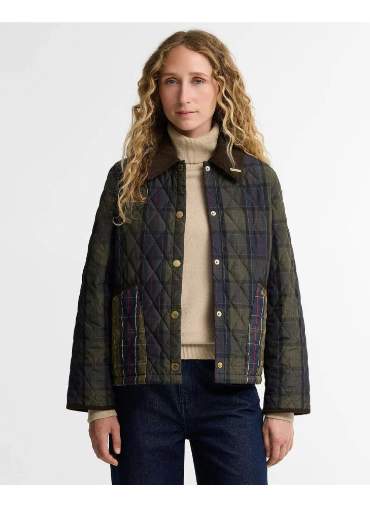 Barbour tartan  liddesdale cropped liddesdale quilted jacket
