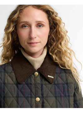 Barbour tartan  liddesdale cropped liddesdale quilted jacket