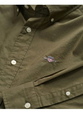 Camisa GANT verde hombre algodón regular fit