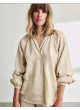 Camisa ECOALF lino beige mujer lai