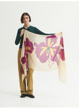 Fular Nice Things de lana estampado Bold flowers WFX015