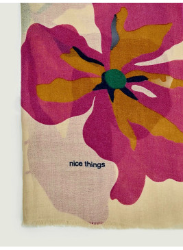 Fular Nice Things de lana estampado Bold flowers WFX015