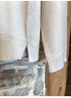 Jersey crudo de cuello redondo con aberturas laterales Cr14