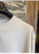 Jersey crudo de cuello redondo con aberturas laterales Cr14