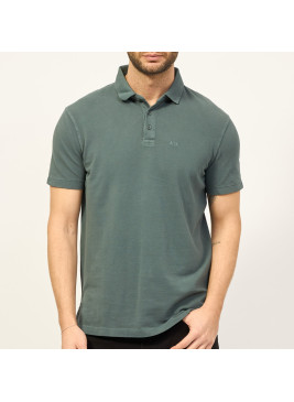 Polo Armani Exchange verde grisáceo